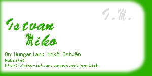 istvan miko business card